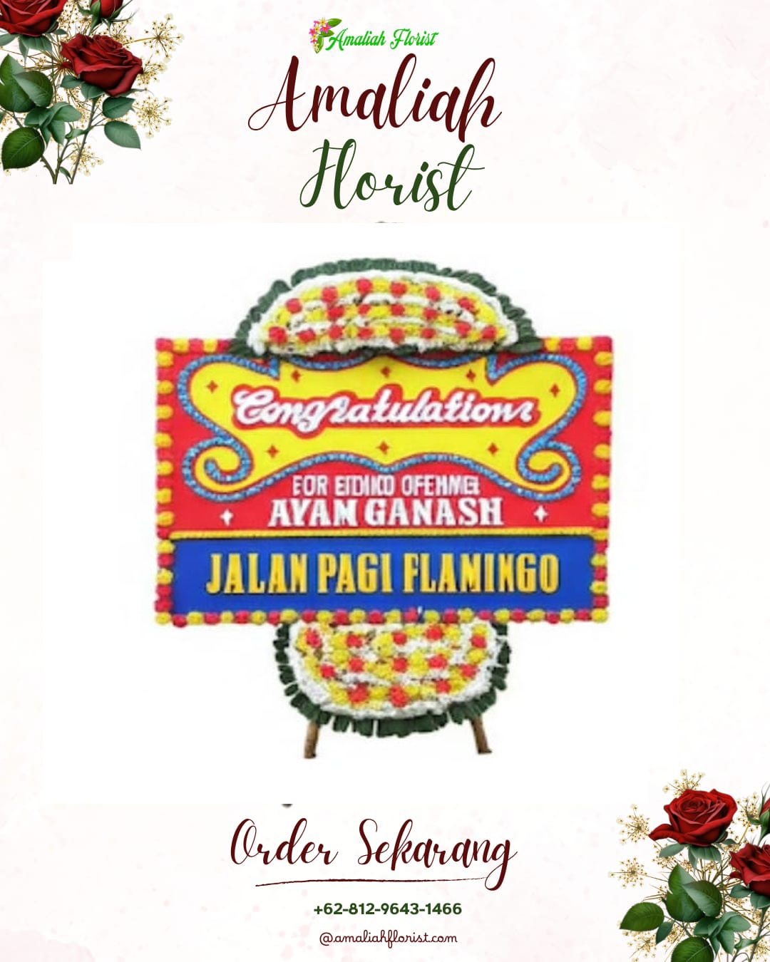 Sewa Papan Bunga Maron